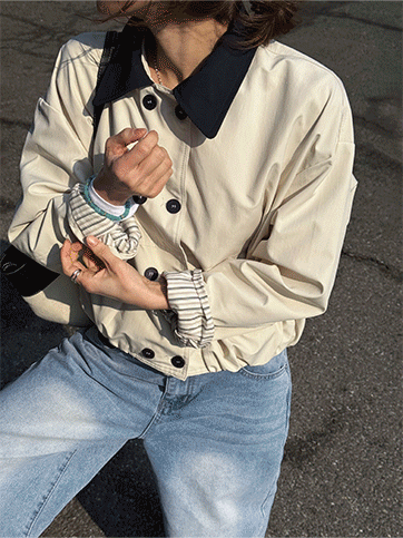 타헨브 카라배색자켓