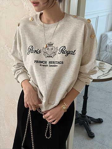 티셀코 버튼자수맨투맨