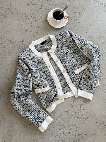 체손프 트위드가디건