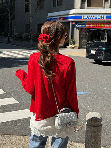 티케브 헤어끈가디건세트