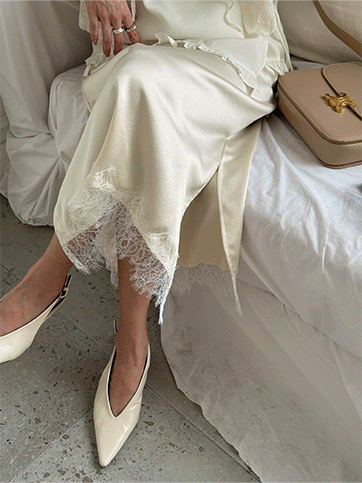 조멜프 밴딩레이스스커트