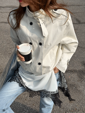 엔베핀 크롭버클자켓