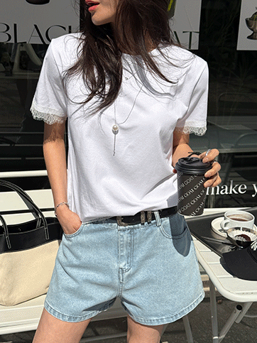 모젤코 레이스반팔티