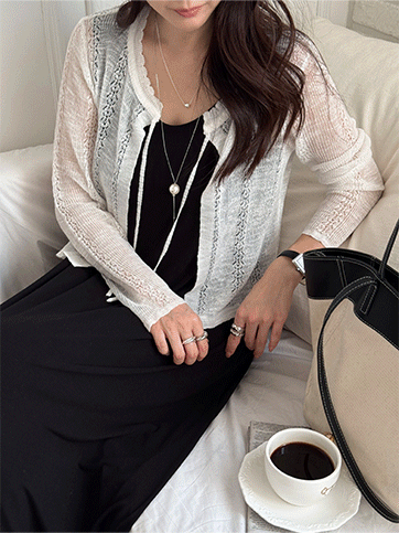 스마벨 시스루리본가디건