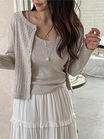 로버코 플라워나시가디건세트