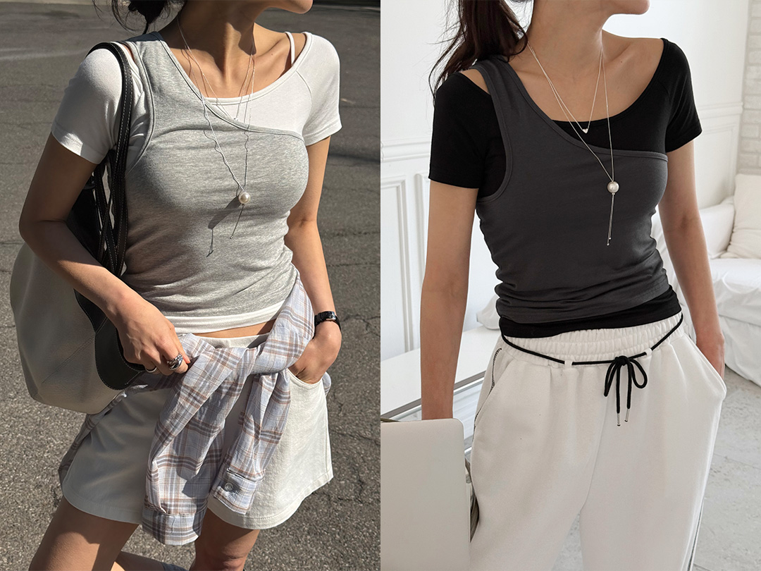 데듀브 언발나시반팔티세트