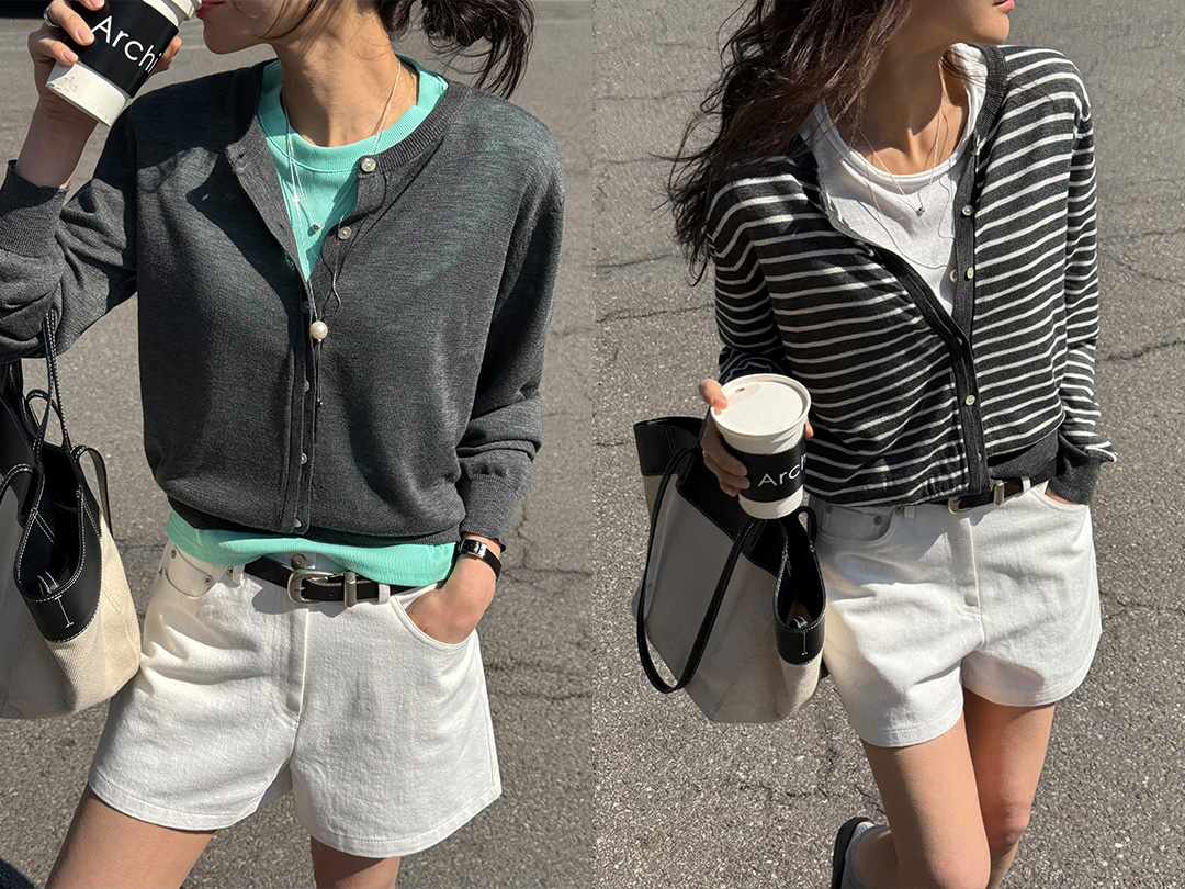 플크투 니트가디건