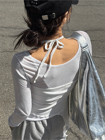 바디쥬 긴팔티홀터넥나시세트