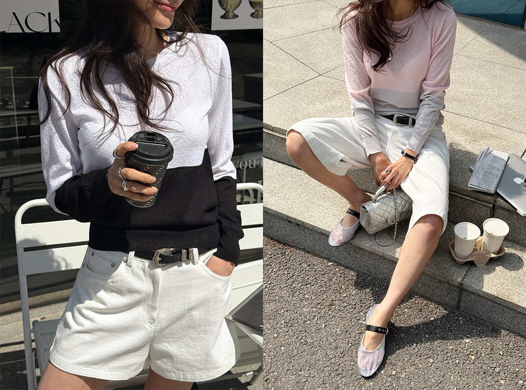 페파엔 배색니트