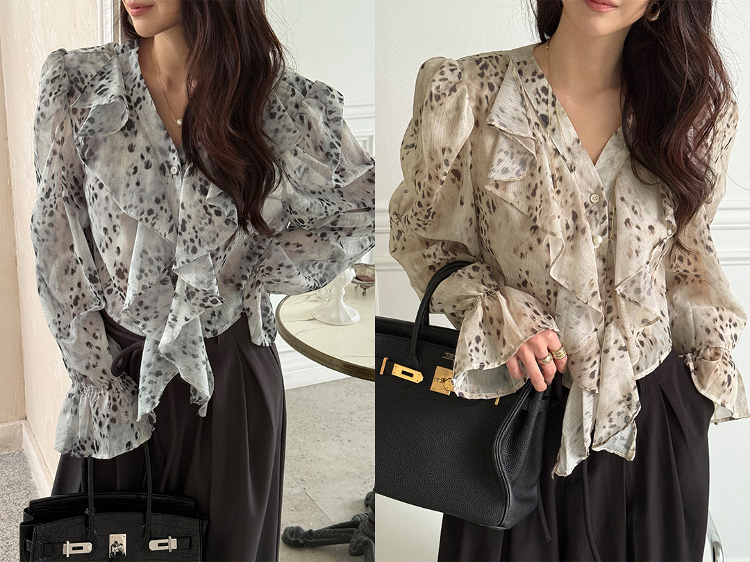 보차벨 프릴블라우스