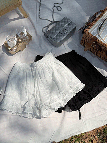 야엘트 프릴펀칭숏밴딩팬츠