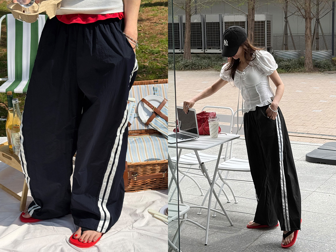 수아젤 바스락밴딩트랙투웨이팬츠