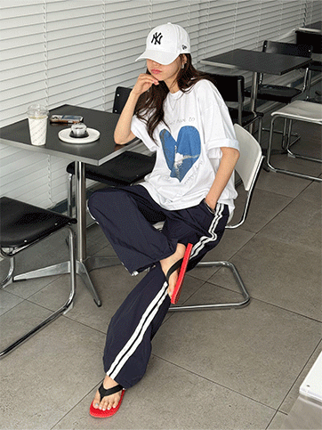 키베나 나염박시반팔티