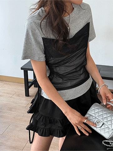 치무드 레이스레이어드스판반팔티