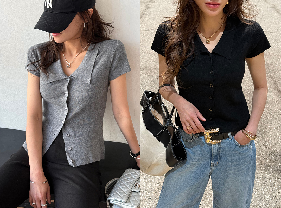 퓨라코 카라반팔버튼스판니트