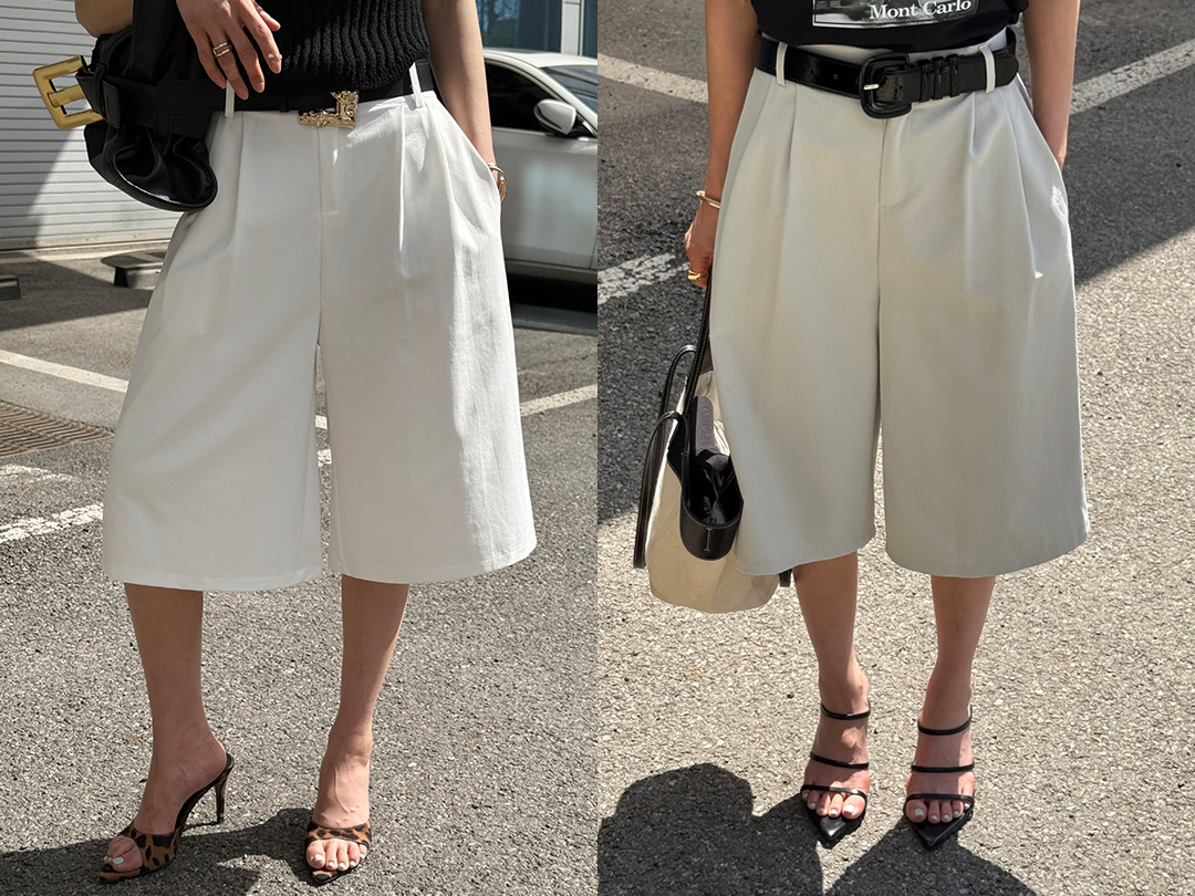 제쿠스 뒷밴딩버뮤다팬츠