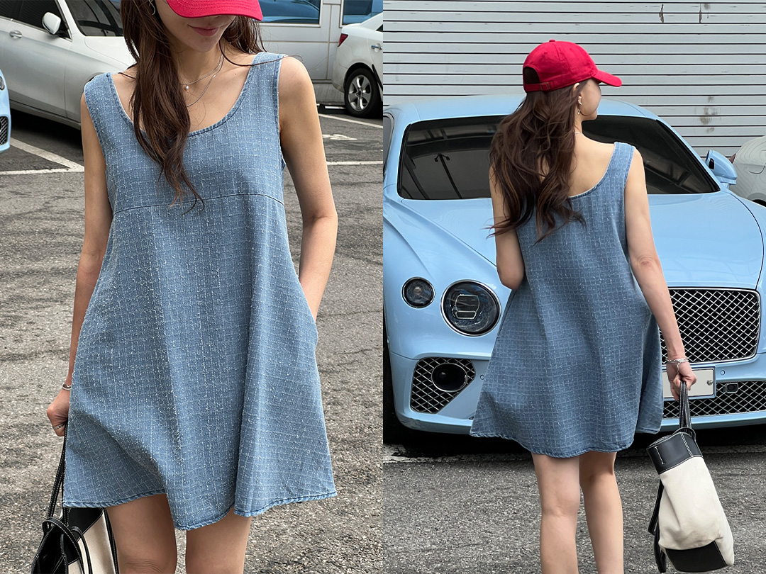 트포엣 데님나시원피스