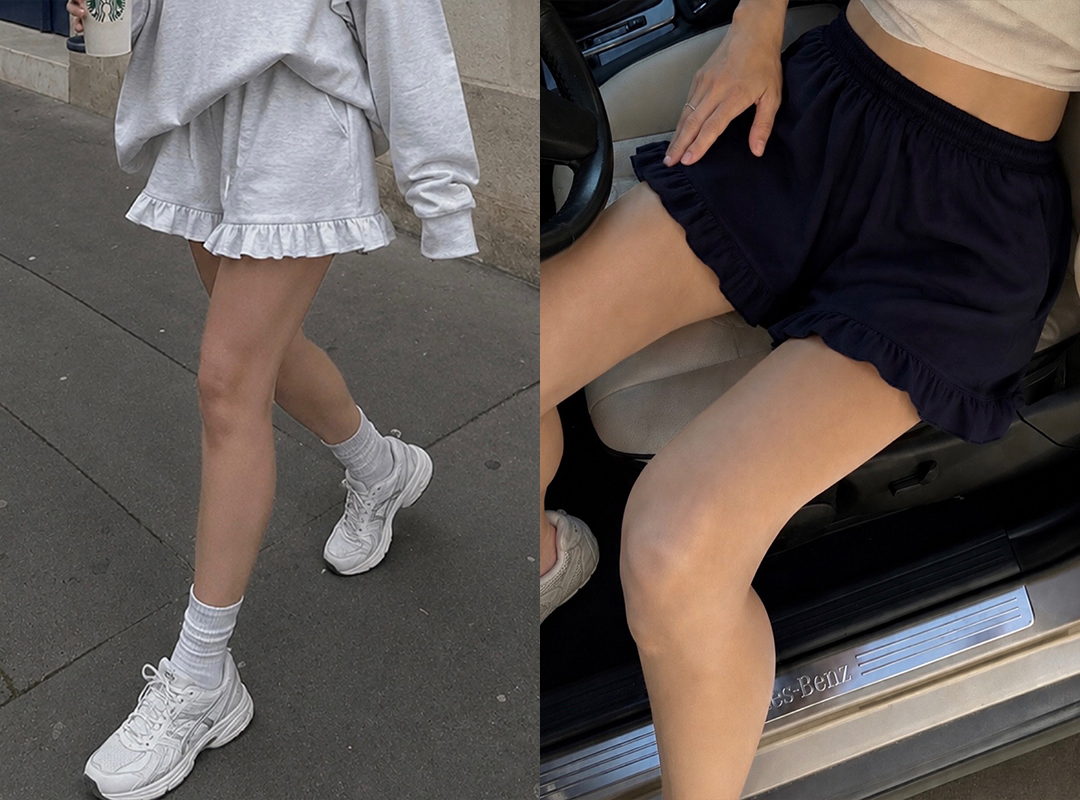 일테즈 프릴밴딩숏팬츠