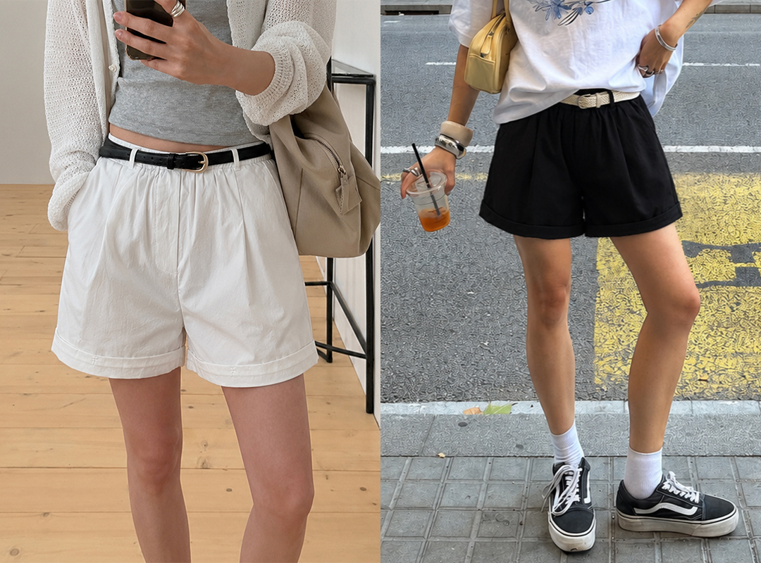 카딘도 벨트롤업밴딩숏팬츠
