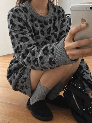 우한코 레오파드니트세트